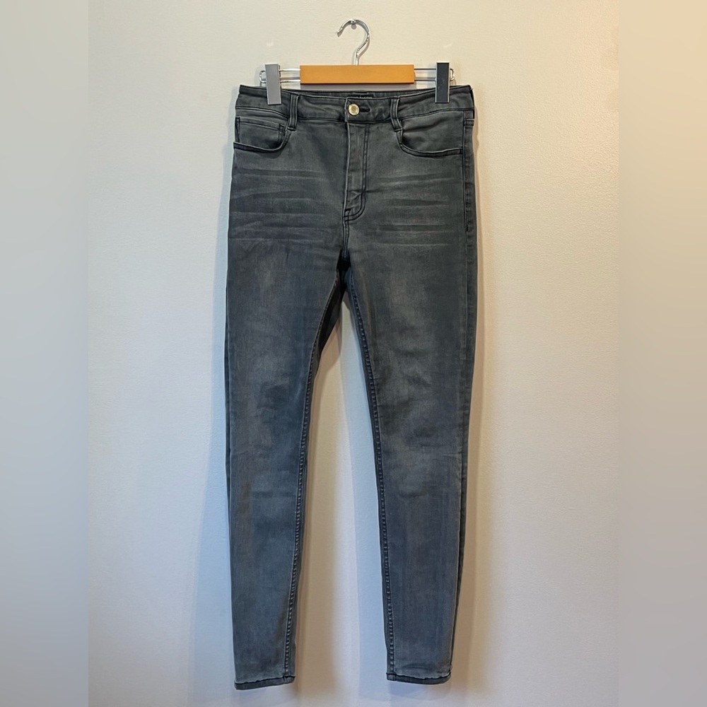 Women’s Frank And Oak Debbie Jeans Skinny Mid Rise Stretch Grey Jeans 👖
